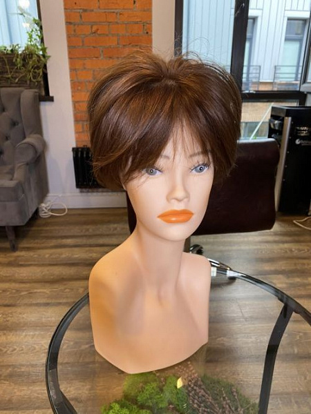 Теменная накладка из натуральных волос
